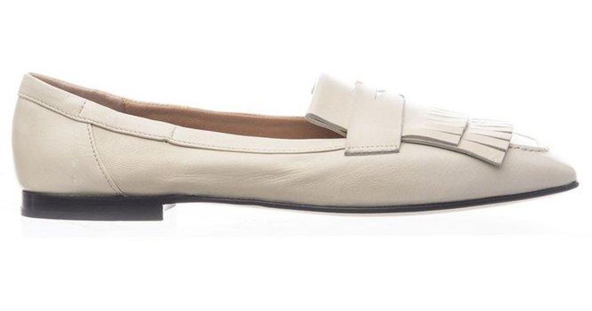 Pomme D'or Fringed Detailed Slip-on Loafers in White | Lyst