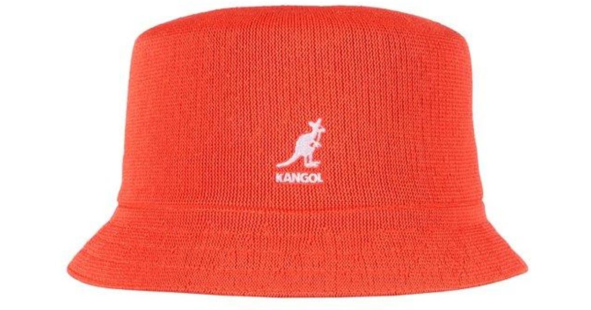Kangol Logo Embroidered Bucket Hat in Orange Lyst