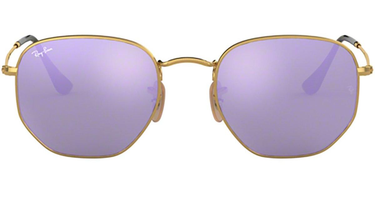 ray ban blue hexagonal sunglasses