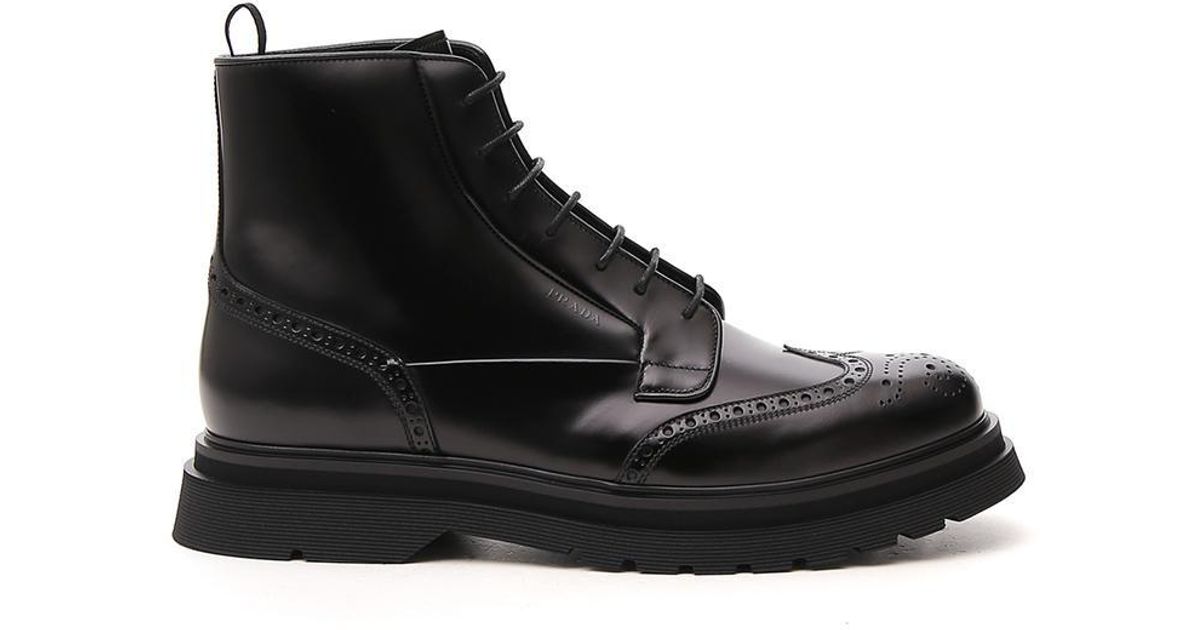 short prada combat boots