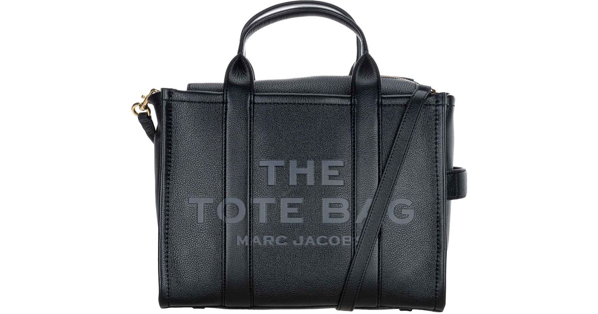Marc Jacobs Leather The Small Tote Bag in Black - Lyst