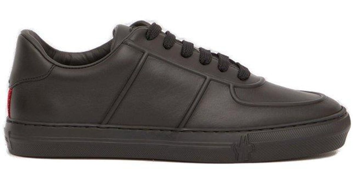 Moncler Leather Neue York Trainers in Black for Men | Lyst Australia