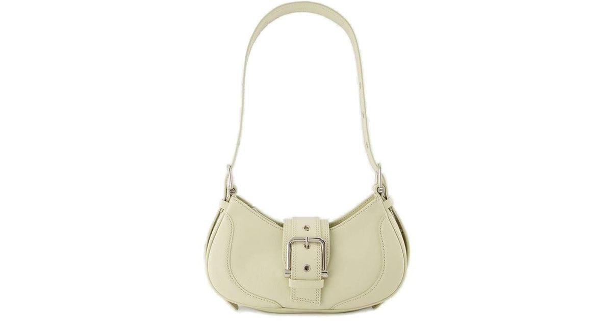 OSOI Buckle Detailed Shoulder Bag in White | Lyst