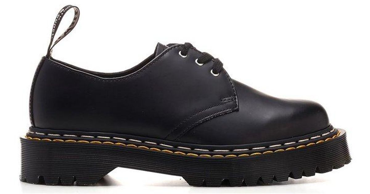 collier bex lace to toe leather platform shoes
