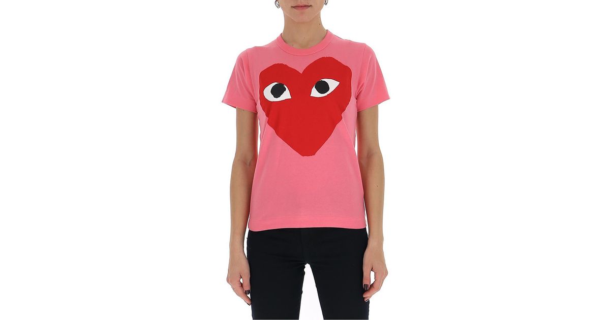 pink heart comme des garcons shirt