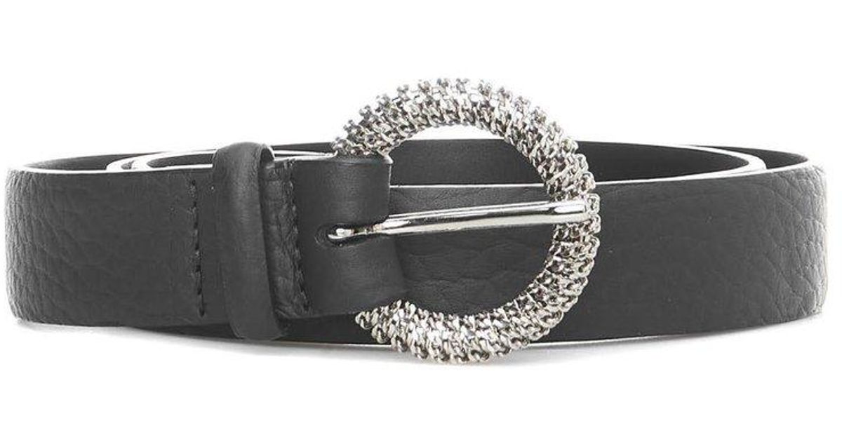 Orciani Chain Detailed Buckle Belt in Black | Lyst