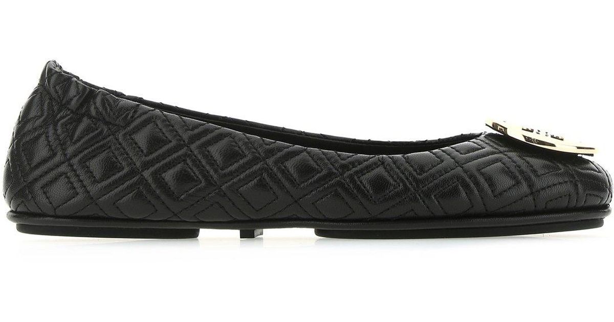 tory burch minnie travel ballet flat quilted leather