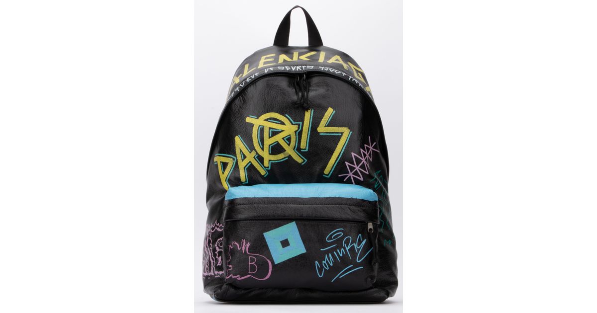 balenciaga explorer backpack graffiti