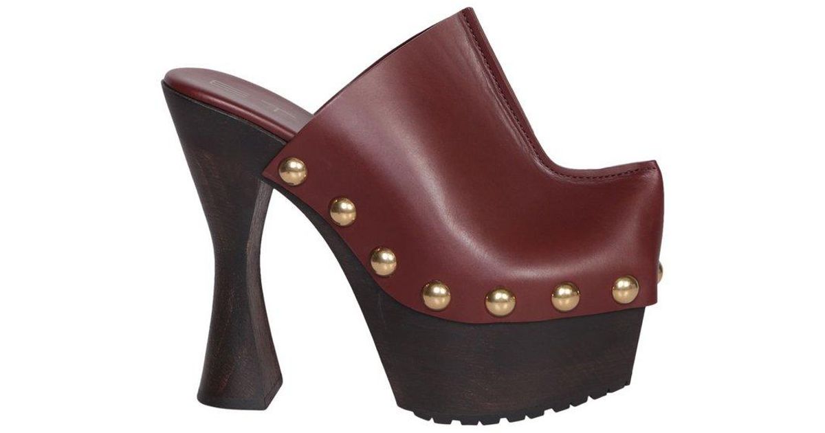 High heel deals platform clogs