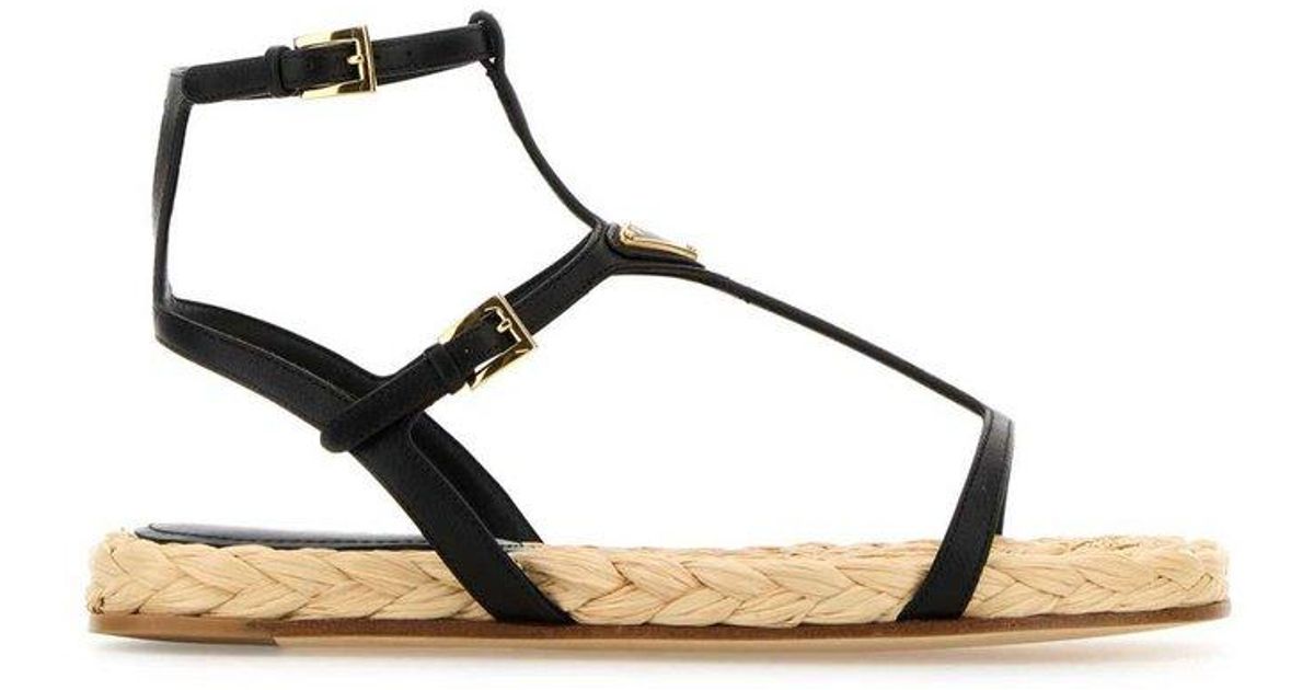 Prada t bar sandals hotsell