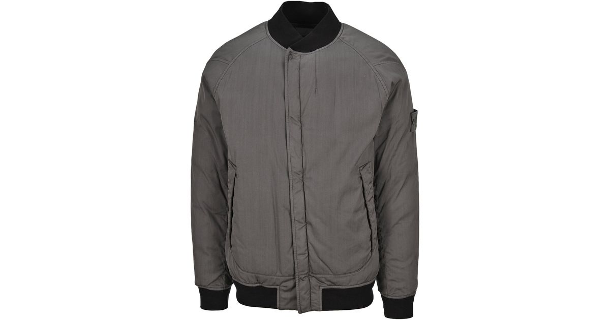 Stone Island Ghost Bomber Jacket in Gray for Men Lyst