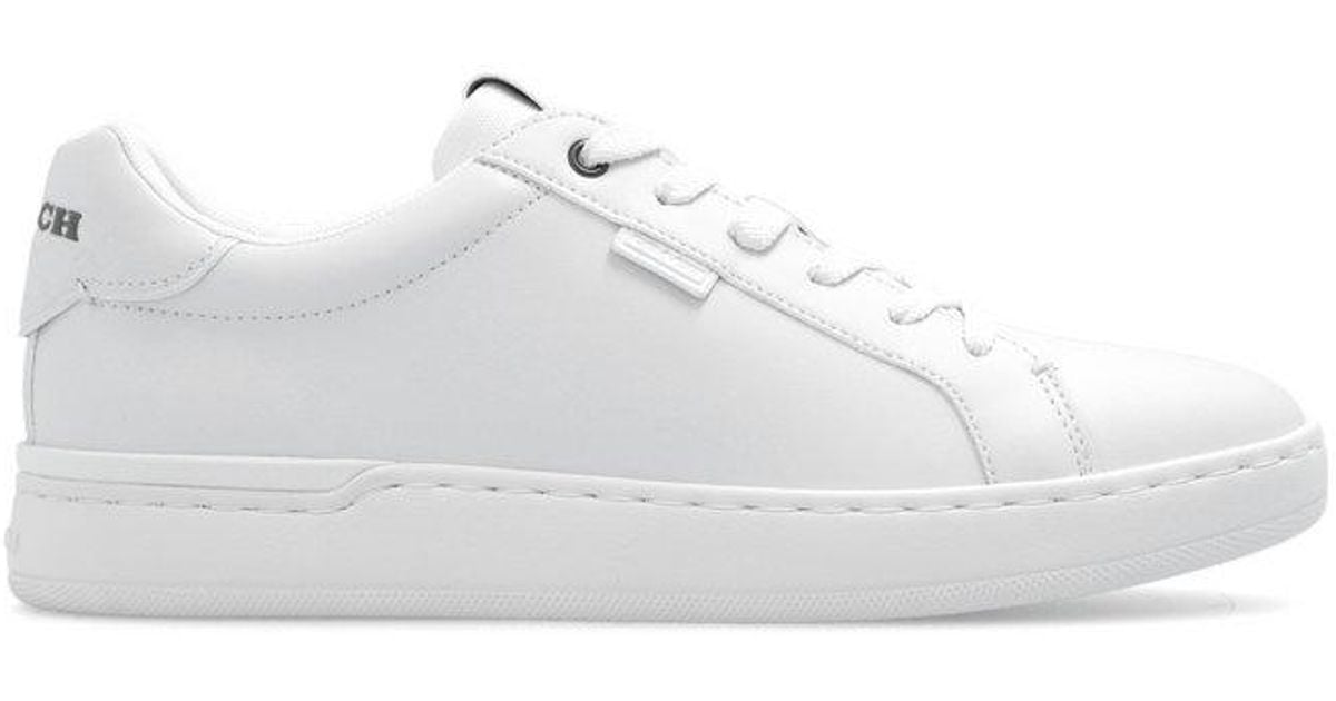 COACH Logo Embossed Low-top Sneakers in White | Lyst