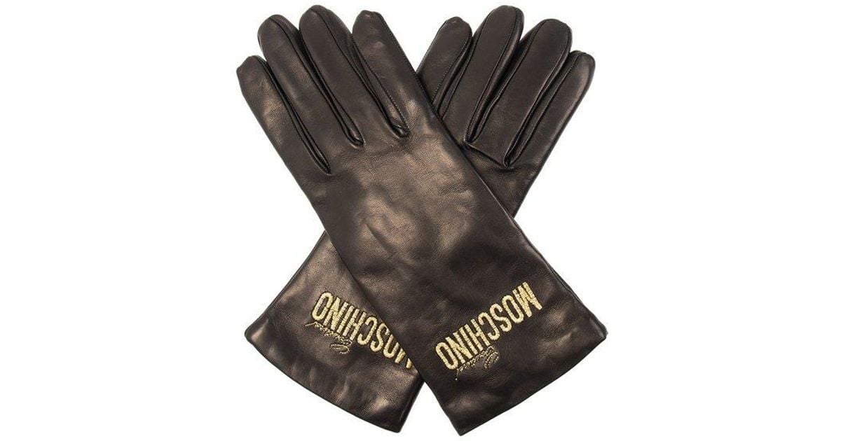 Moschino 2024 leather gloves