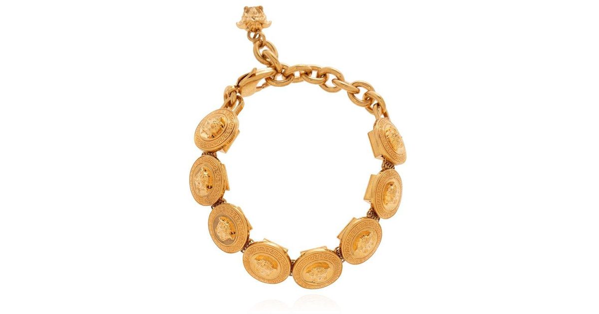 Versace Bracelet With Medusa Face in Metallic Lyst