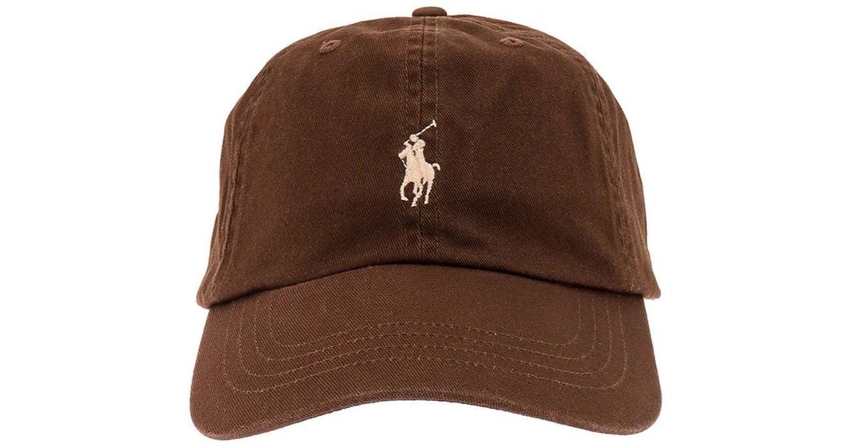 Brown polo sales hat