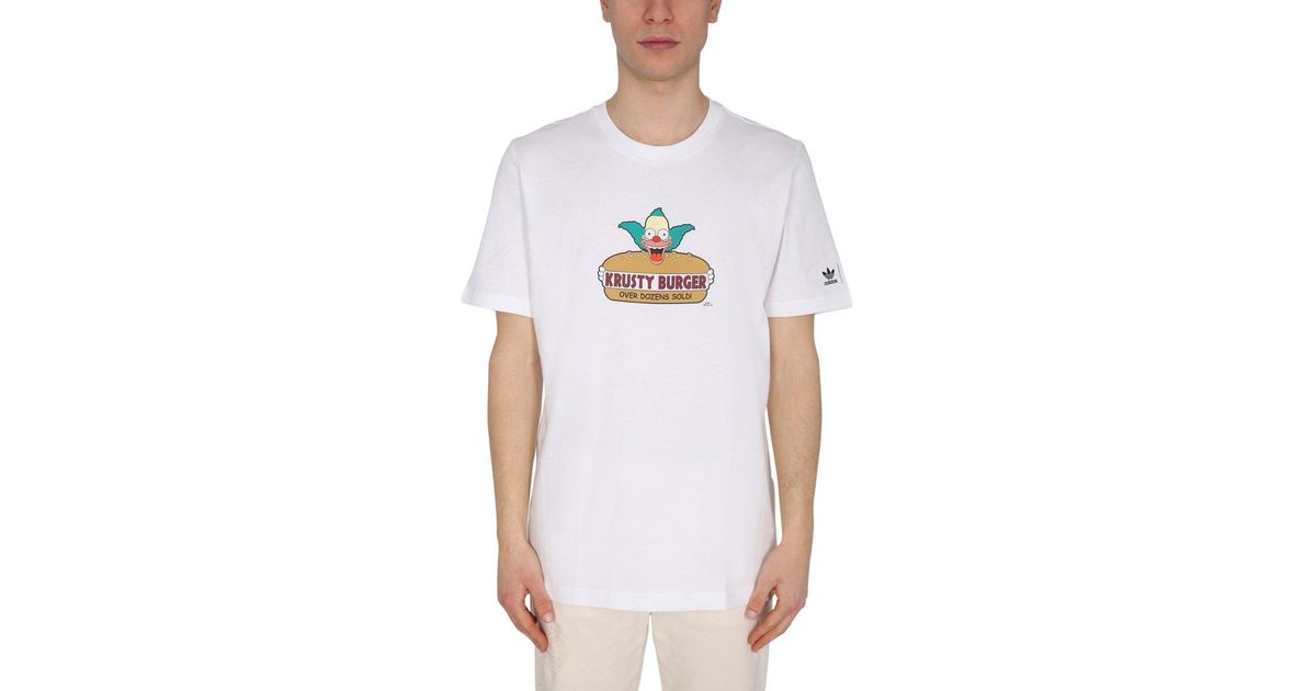 adidas Originals Cotton The Simpsons Krusty Burger Printed T-shirt in White  for Men | Lyst