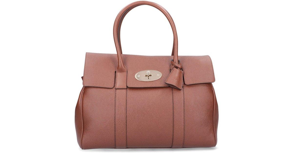 Mulberry Leather Twistlock Top Handle Bag in Brown Lyst UK