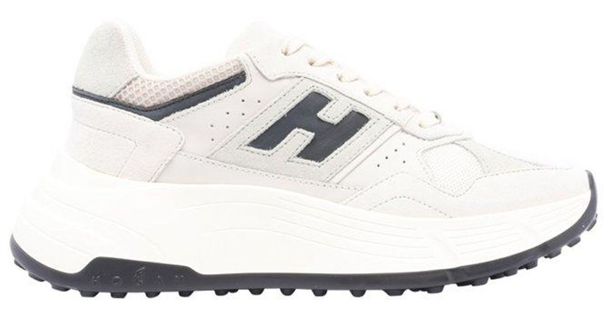 Hogan Hi-Fi Lace-Up Sneakers in White | Lyst