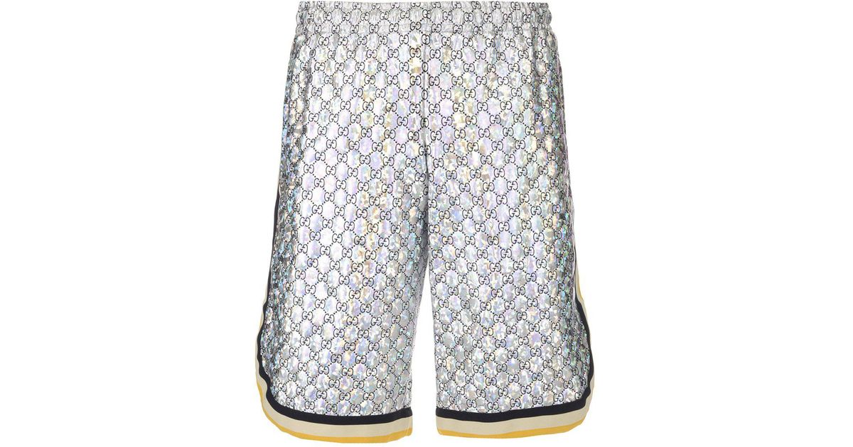 gucci laminated shorts