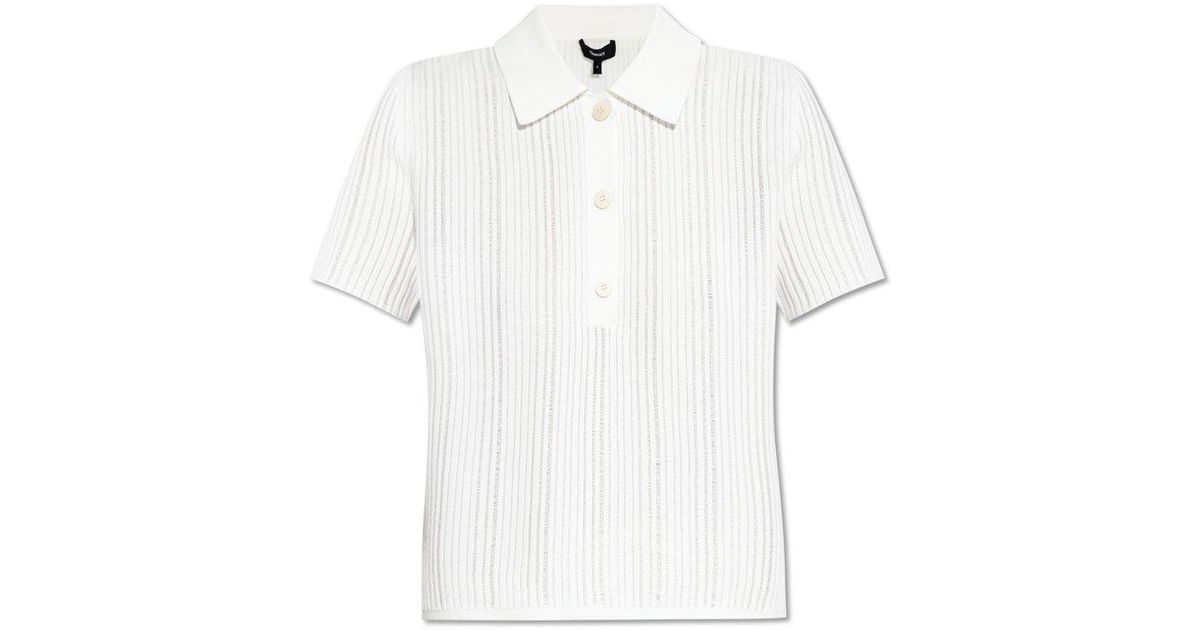 Theory Relaxed-fitting Polo Shirt in White | Lyst