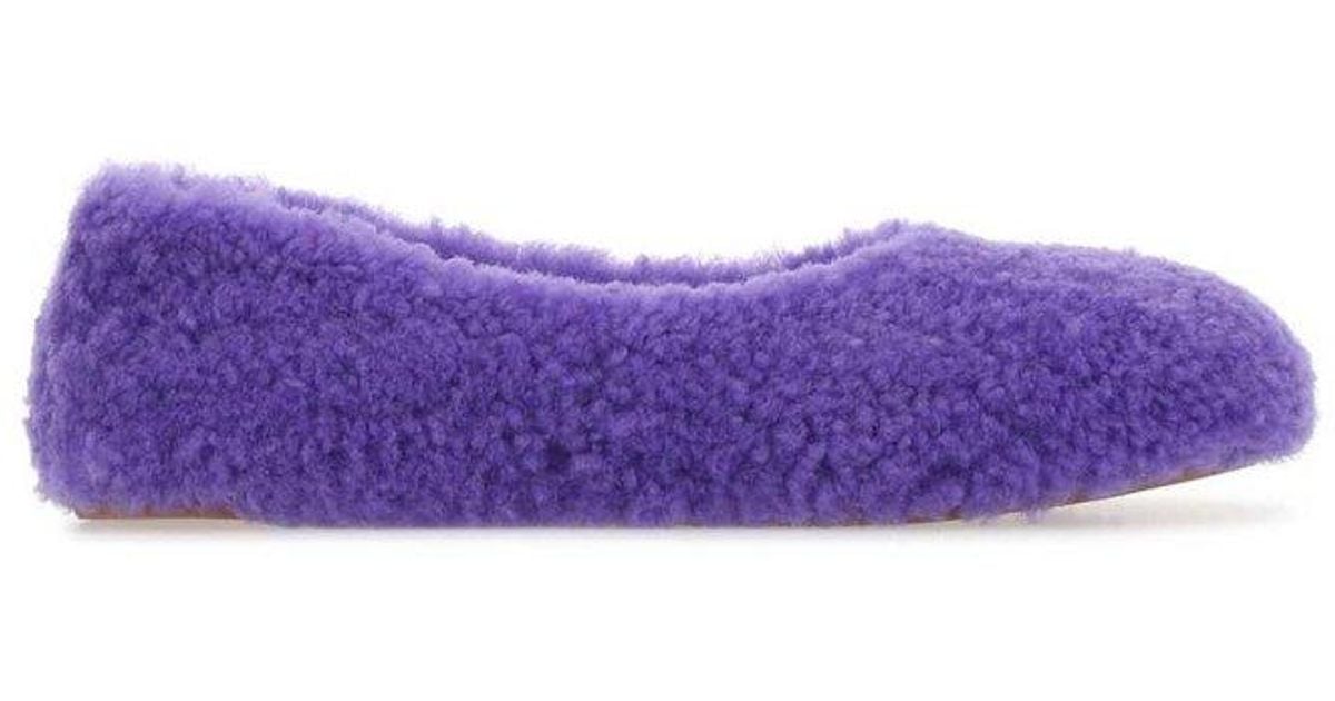 AMINA MUADDI Rubber Rumi Ballerina Flat Shoes in Purple Lyst Canada