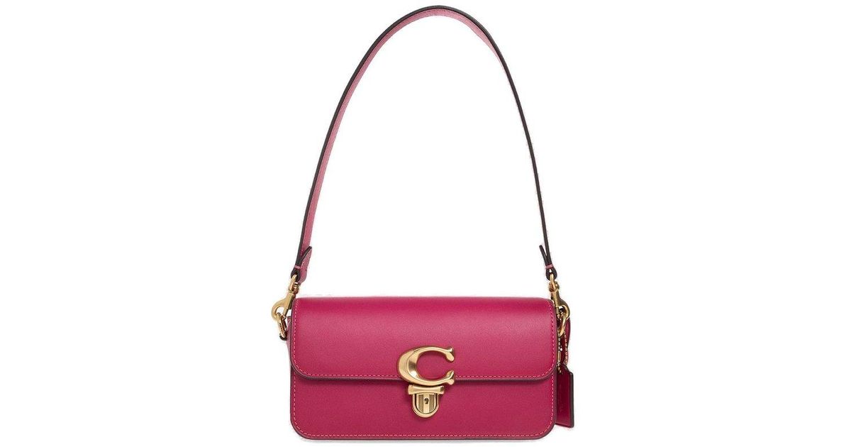 COACH Studio Flap Napa Leather Shoulder Bag in Pink Lyst