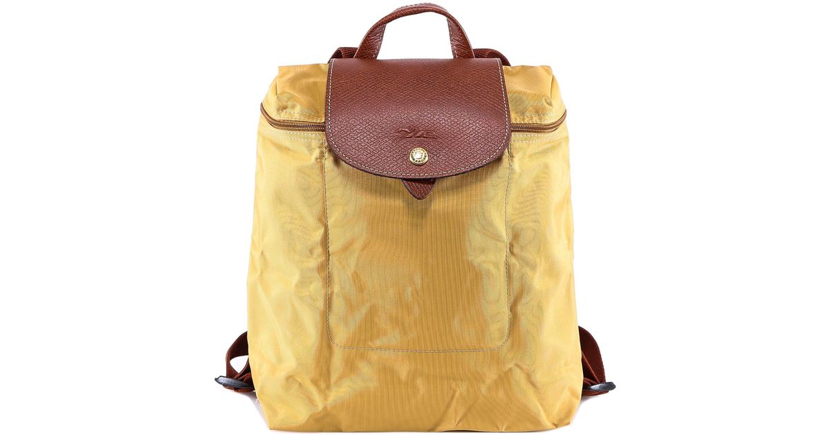 yellow longchamp backpack