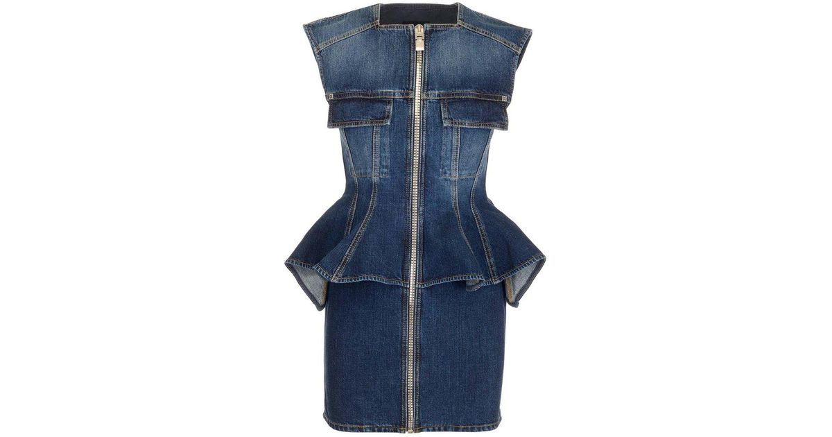 Givenchy Flounce Detailed Zipped Denim 