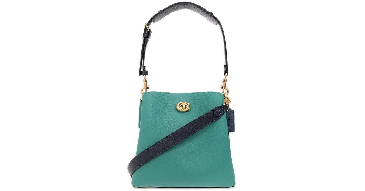 COACH Willow Twistlock Bucket Bag in Green Lyst