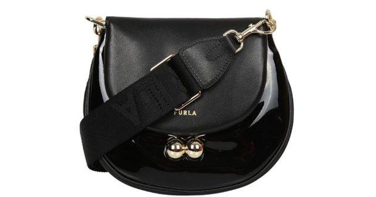 Furla Leather Portagioia Mini Crossbody Bag in Black Lyst