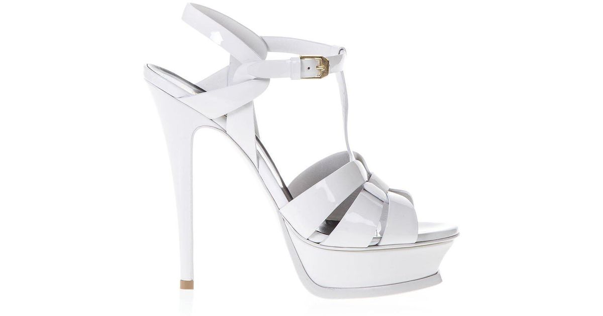 saint laurent tribute leather stiletto sandals