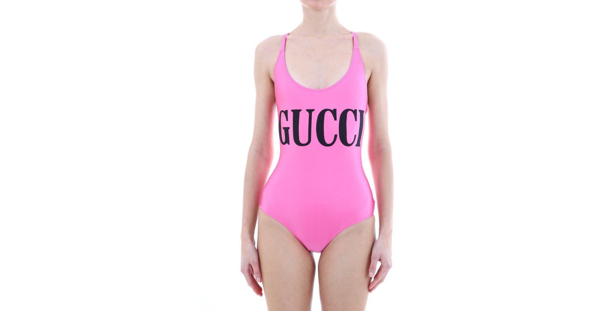 gucci pink swimsuit