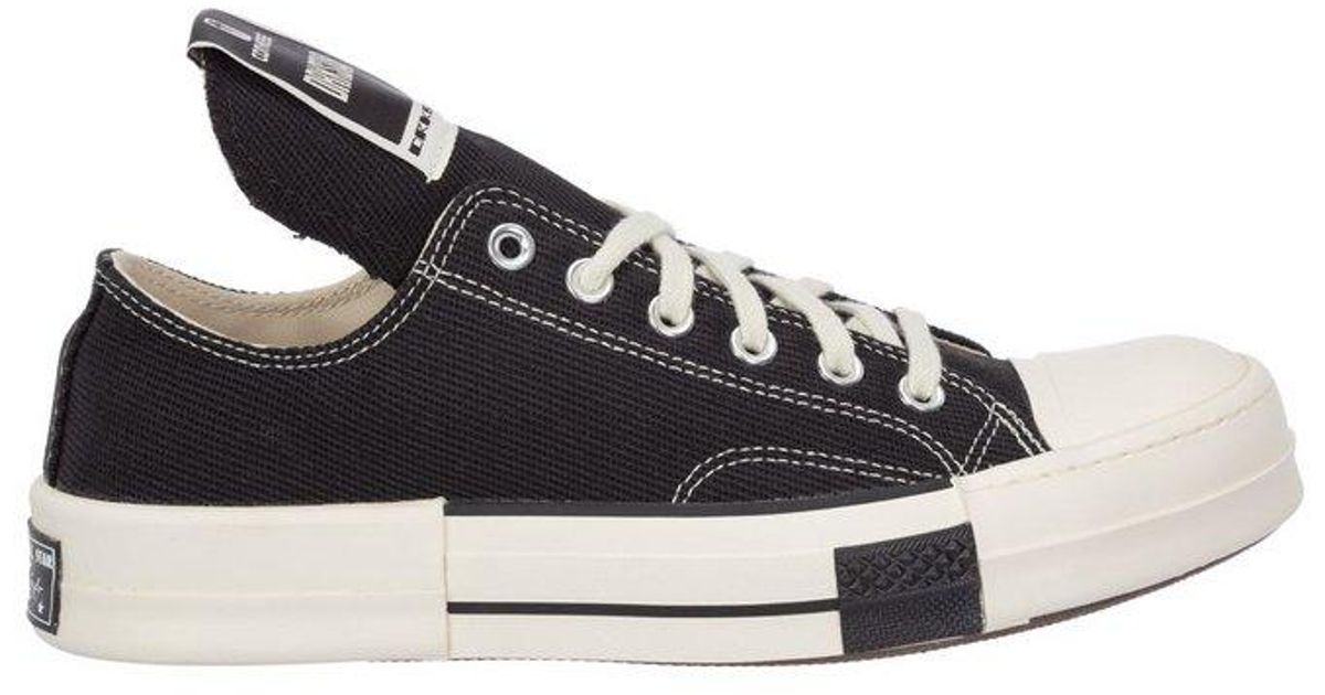 Rick Owens DRKSHDW Cotton X Converse Darkstar Lace-up Sneakers in Black ...