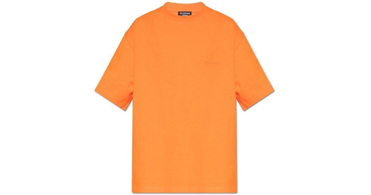 balenciaga orange shirt