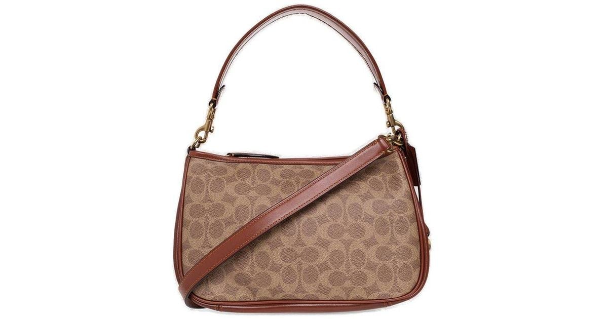 COACH Cary Monogram Pattern Crossbody Bag in Brown Lyst