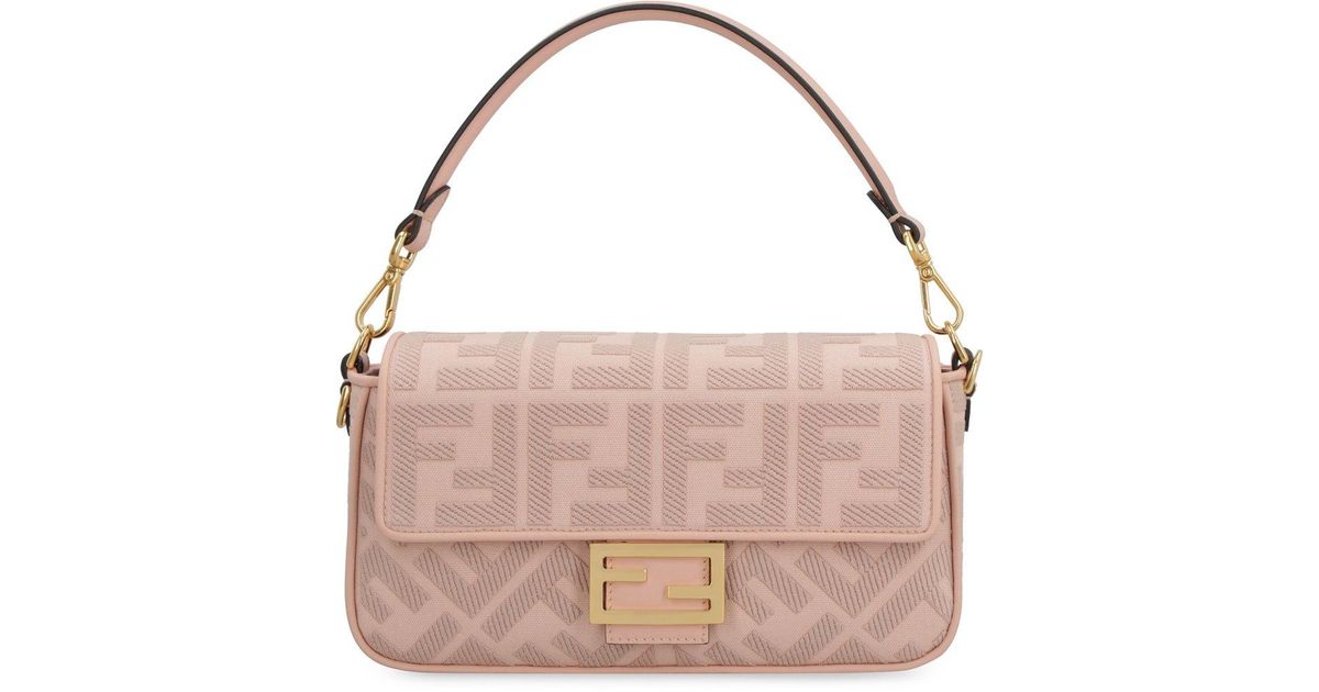 Fendi 'baguette' Midi Shoulder Bag in Pink | Lyst UK