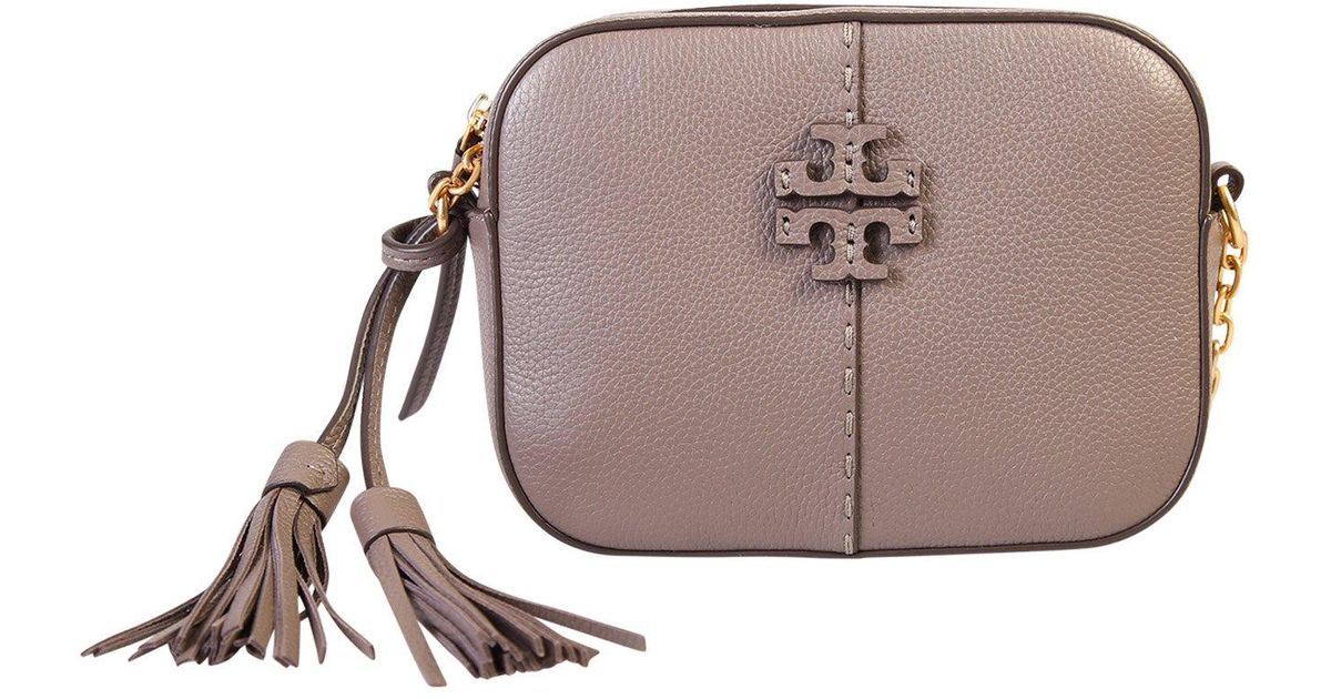 Tory Burch Leather Mcgraw Crossbody Bag in Beige (Natural) - Lyst