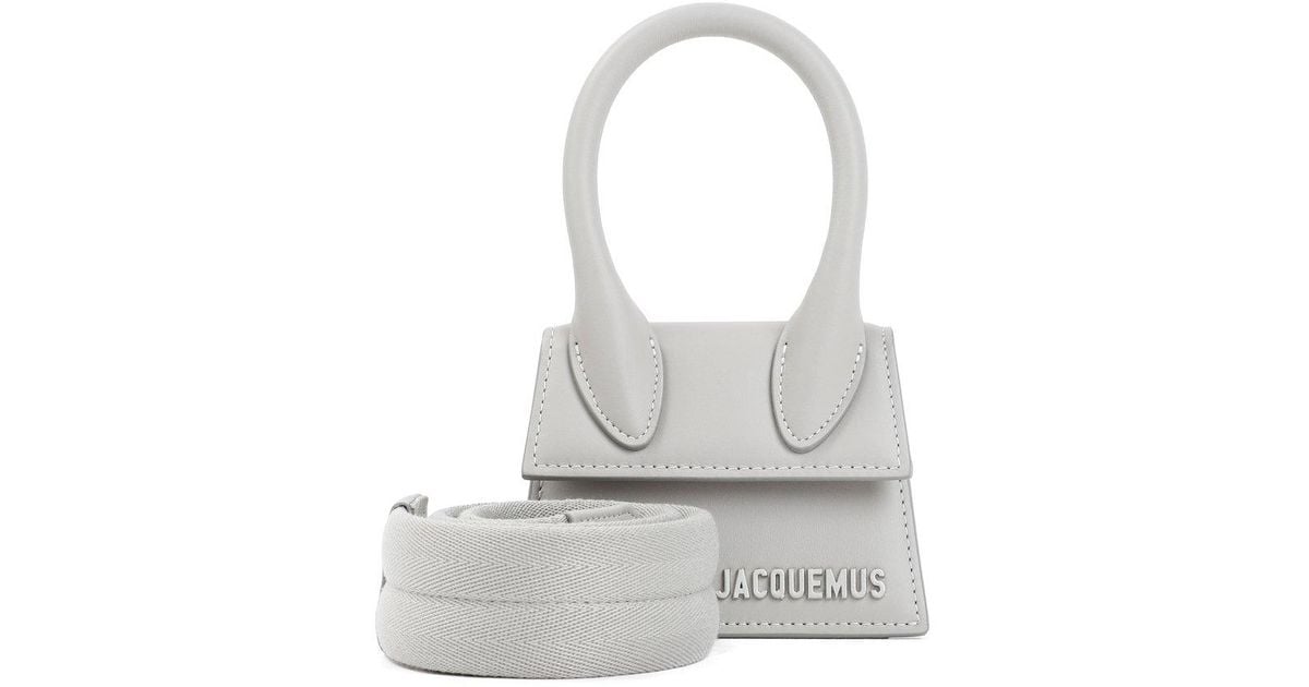 Jacquemus Le Chiquito Logo Plaque Mini Shoulder Bag in Gray for Men