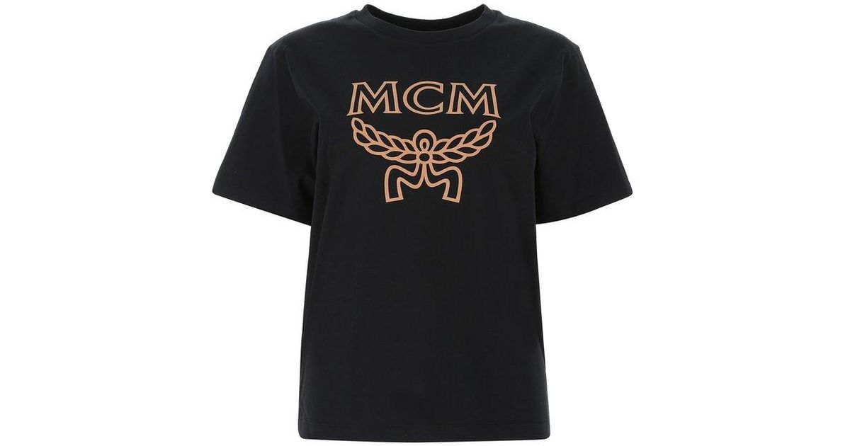 MCM Cotton Logo Printed Crewneck T 