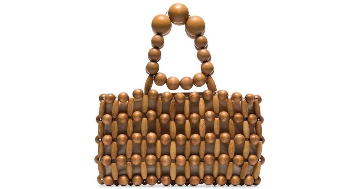 Cult Gaia Cora Bamboo Beaded Bag in Brown Lyst Canada