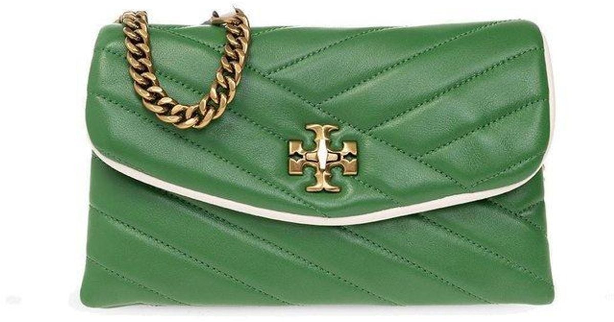 Tory Burch Kira Quilted Foldover Shoulder Bag in Green Lyst