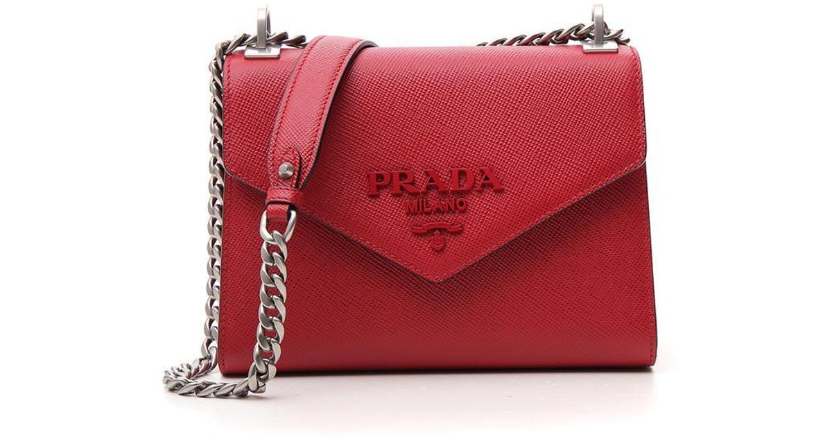 prada triangle logo leather tote