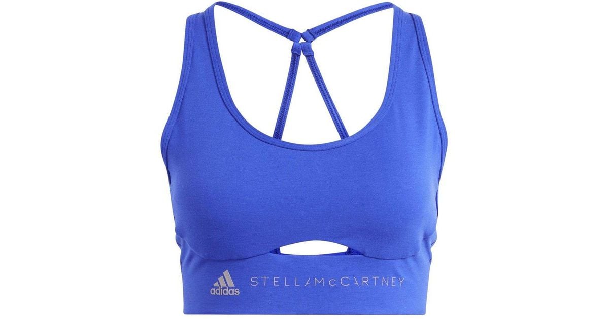 adidas By Stella McCartney Logo Printed Scoop-neck Sports Bra in