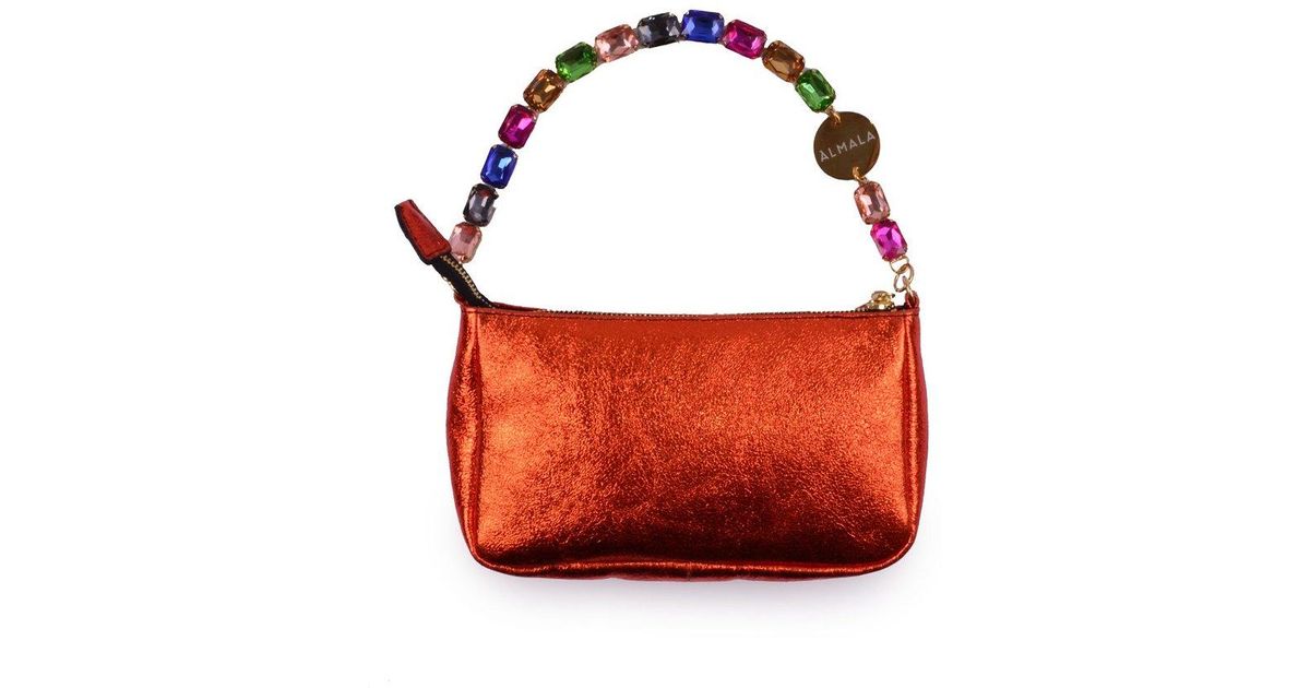 Almala Embellished Zipup Tote Bag in Red Lyst