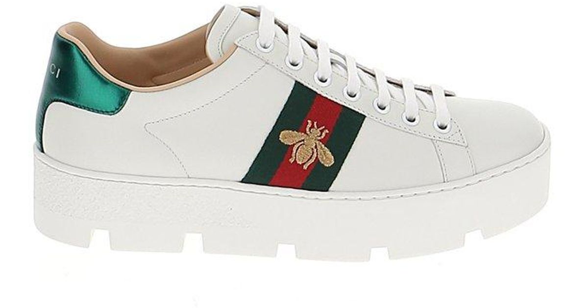 Ace Platform Sneakers in White | Lyst