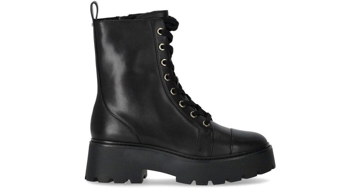 michael kors black combat boots