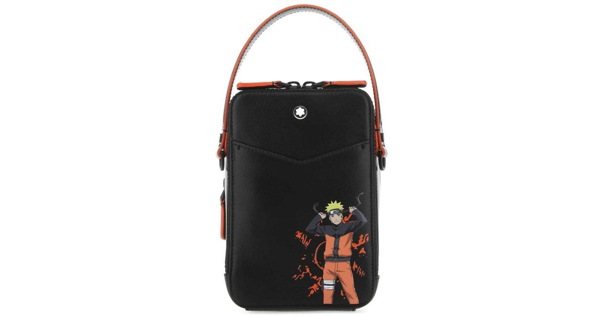 Montblanc X Naruto Zipped Top Handle Bag In Black Lyst Australia