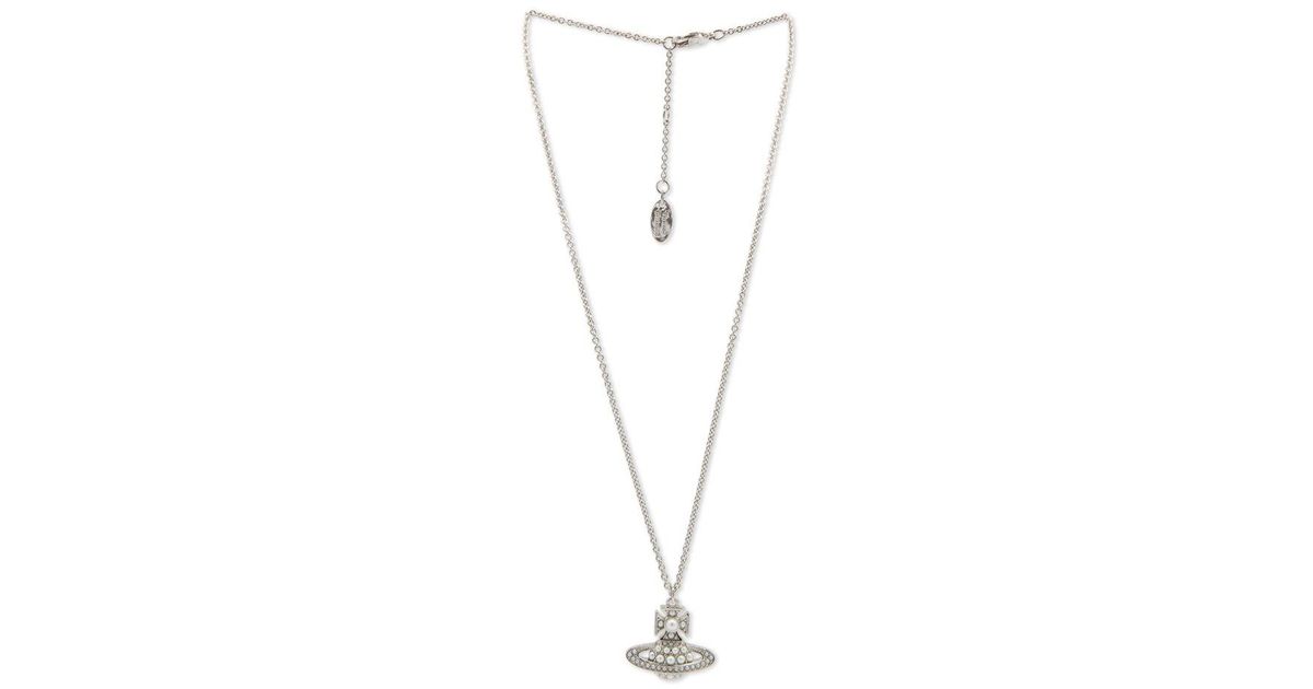 Vivienne Westwood Necklace Tiny Orb rhinestone Silver w/drawstring [V02006  | eBay