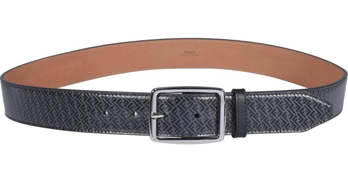 Fendi Leather Ff Micro Motif Belt for Men | Lyst