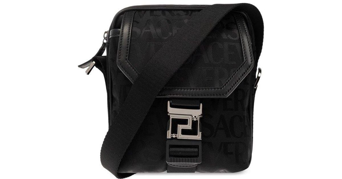 Versace Shoulder Bag With Logo, in Black for Men Lyst